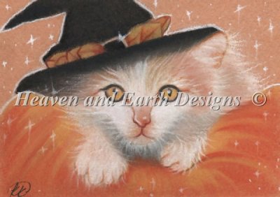 Diamond Painting Canvas - QS Kitty Witch - Click Image to Close